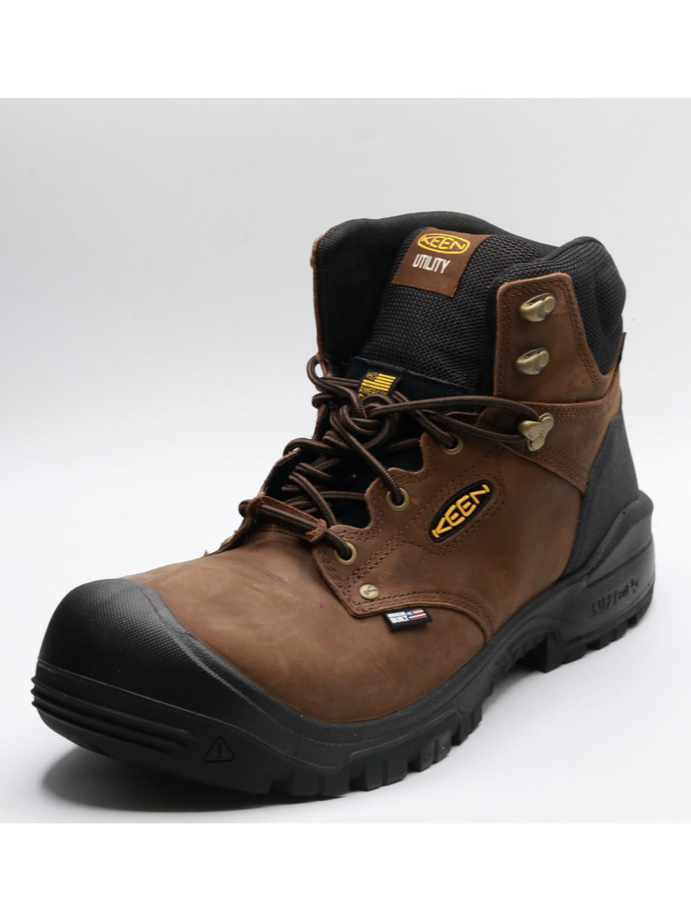 KEEN UTILITY MEN'S BOOTS, DARK EARTH/BLACK, 14 WIDE